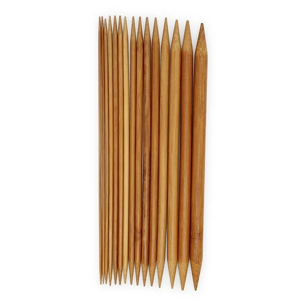 HobbyArts Strømpepindesæt Mørk bambus 20 cm (2.00-10.00 mm)